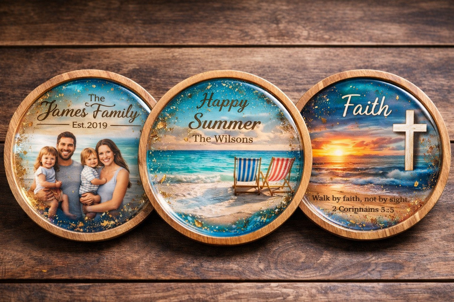 Wood Plate with Epoxy finish