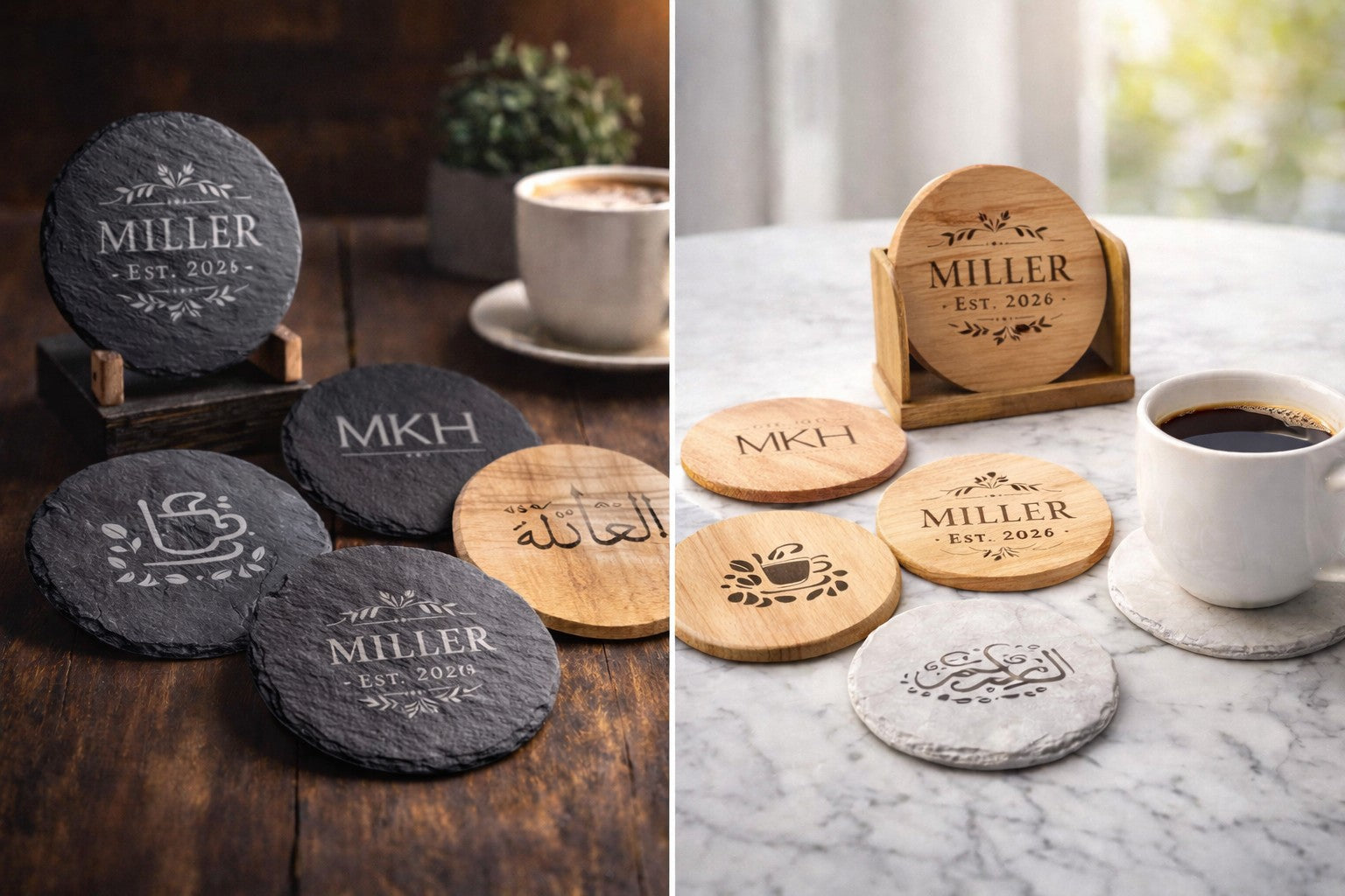 Laser  Engraved Coasters