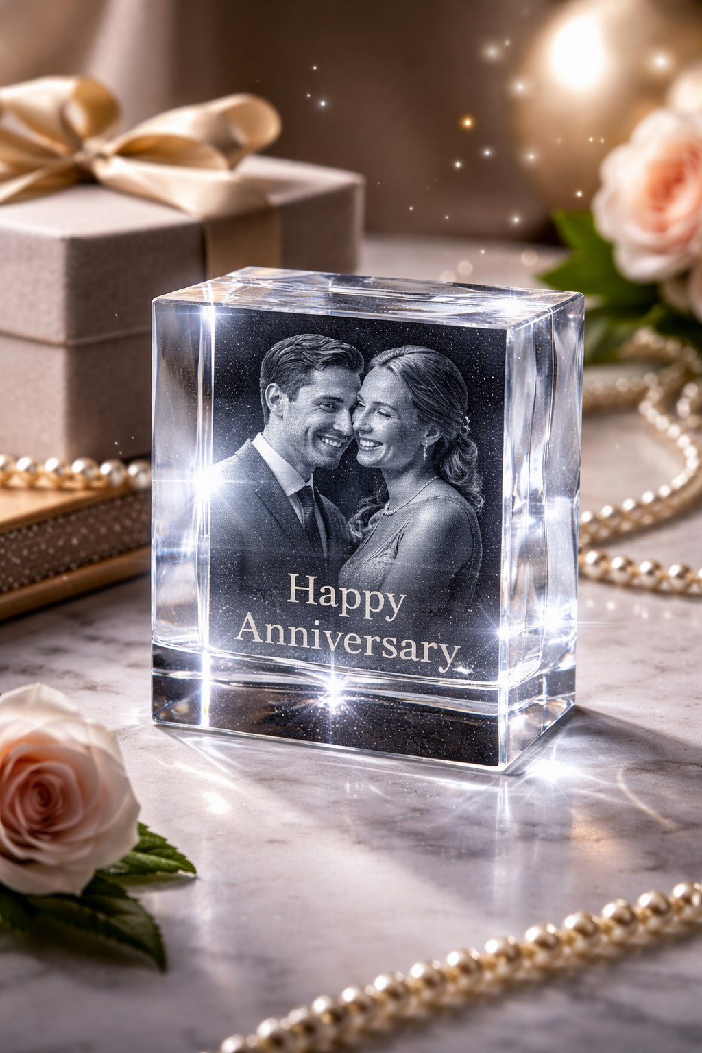 Premium 2D and 3D crystal laser engravings crafted for meaningful gifts, memorials, and timeless keepsakes.