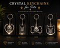 Personalized 3D Crystal Pet Photo Keychain – Custom Dog or Cat Keepsake