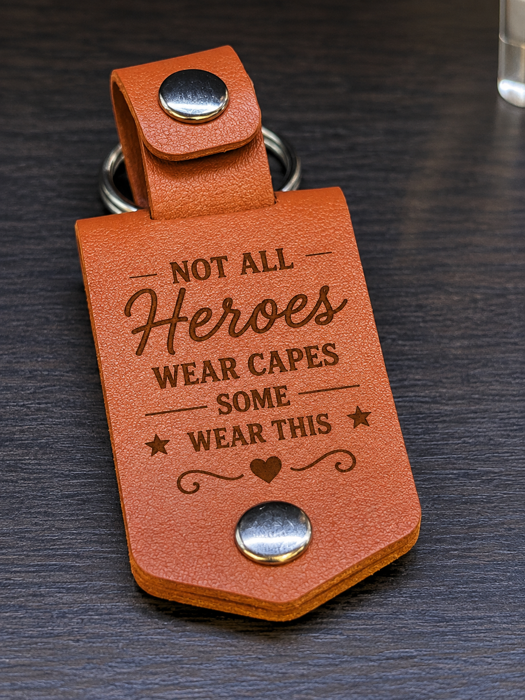 Personalized Leather Photo Keychain, Custom Picture Keyring, Engraved Family Gift, Photo Gift for Mom Dad, Anniversary Gift