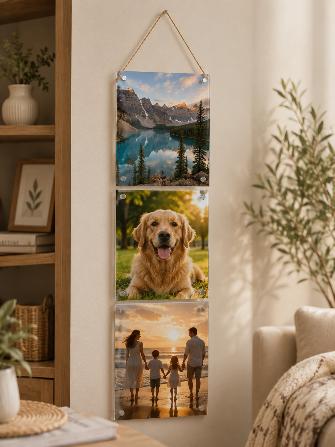 Personalized Pet Photo Glass Plaque, Custom Dog Cat Memorial Keepsake