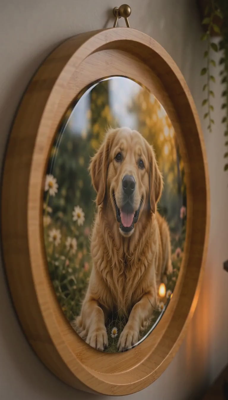 Personalized Pet Photo Wood Plaque, Custom Dog or Cat Memorial Gift, Epoxy Resin Pet Keepsake, Photo Memory on Wood