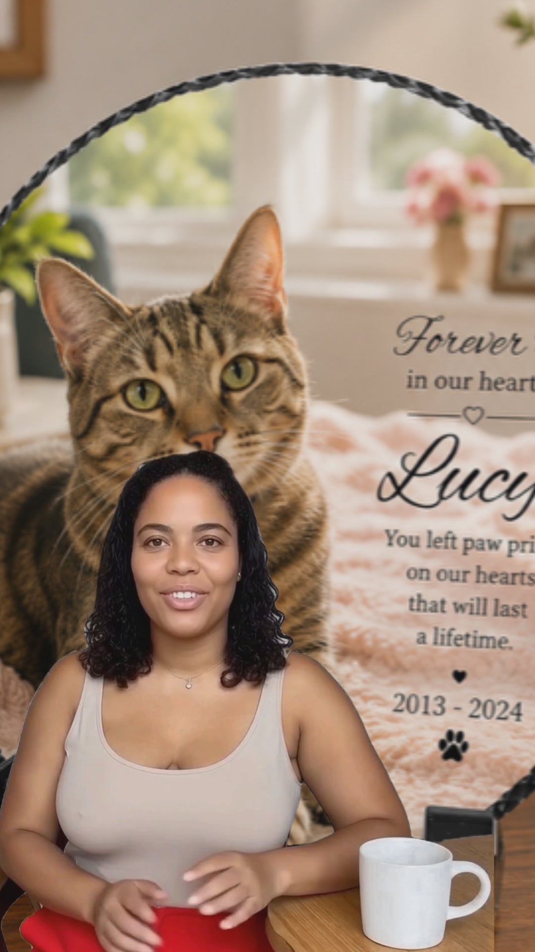 Personalized Pet Memorial Stone with Photo, Custom Dog or Cat Loss Gift, Engraved Pet Remembrance Keepsake